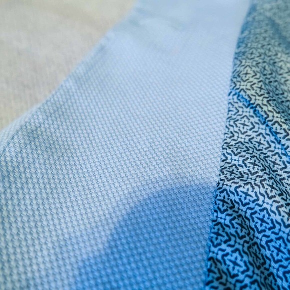 The Limited Womens Blazer Jacket Medium Blue Pattern Lined Career Girlboss - Picture 8 of 14